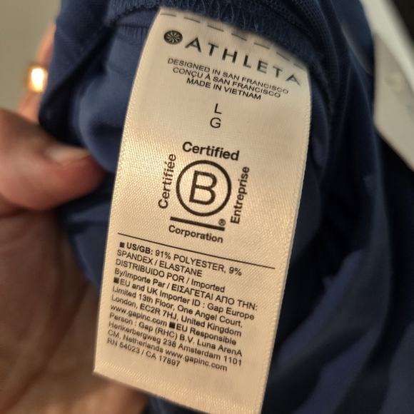 Athleta NWT Blue Pants With Snap Up Detail - Picture 11 of 16